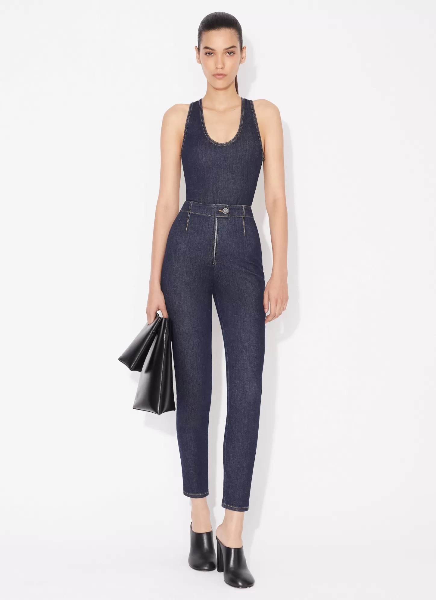 Alaïa Denim | Bodys Et Leggings | BODY DOS CROISÉ EN DENIM