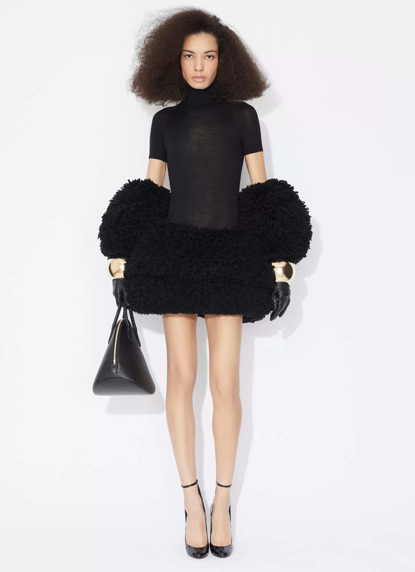 Alaïa Jupes | MINI JUPE BOULE EN MAILLE EFFET FOURRURE