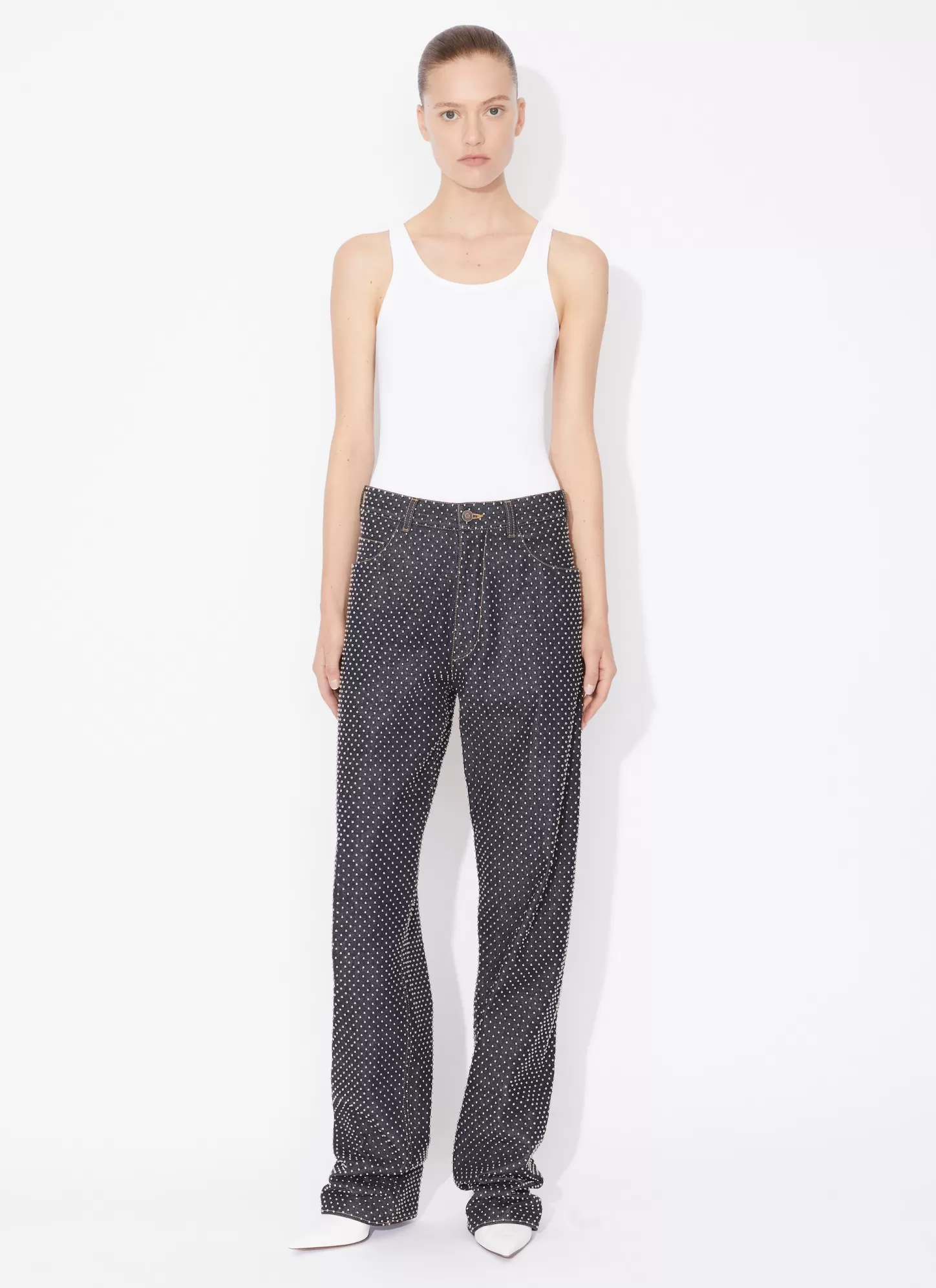 Alaïa Shorts Et Pantalons | Pantalon Droit En Denim