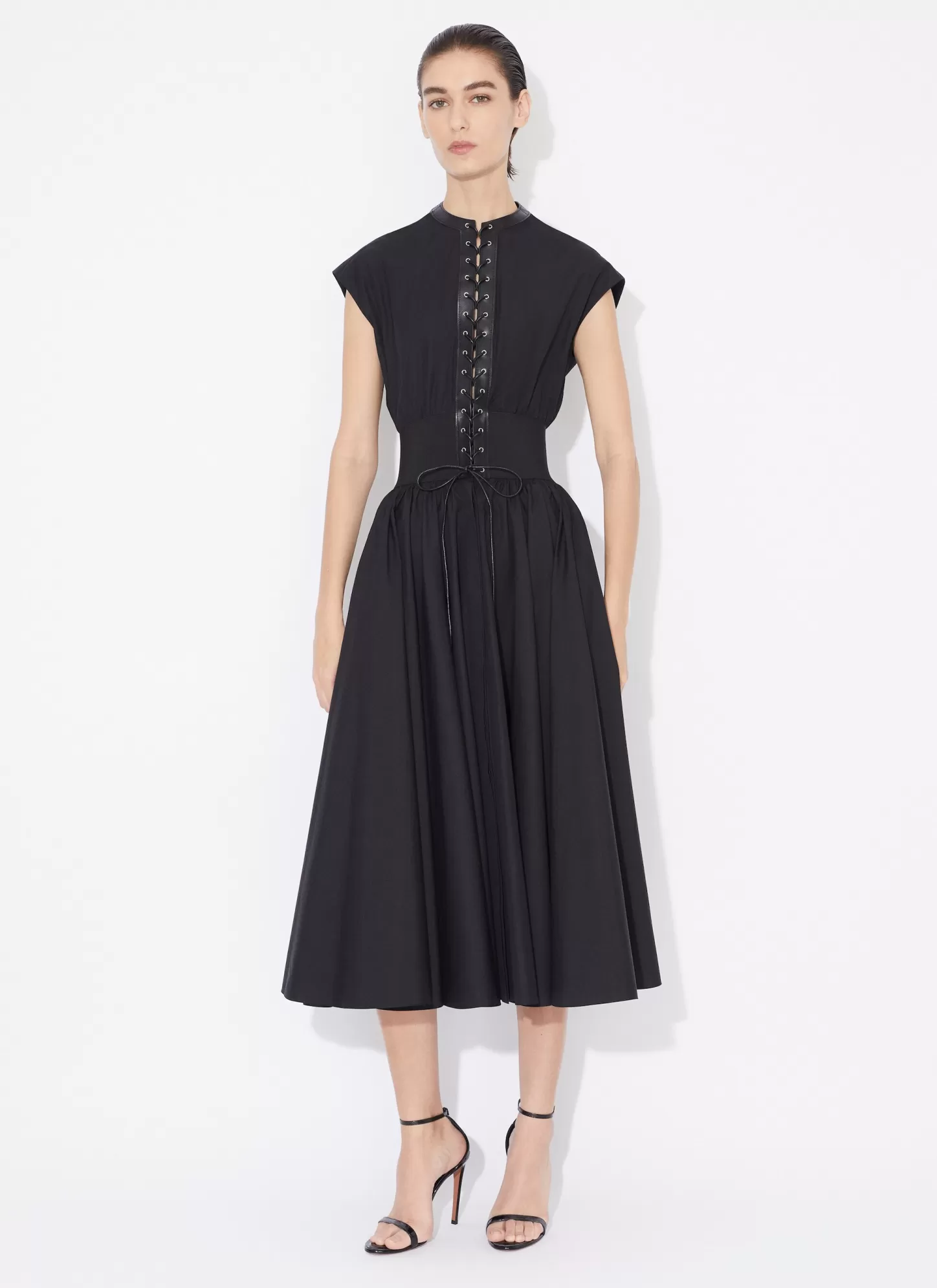 Alaïa Robes | ROBE CEINTURE EN POPELINE DE COTON