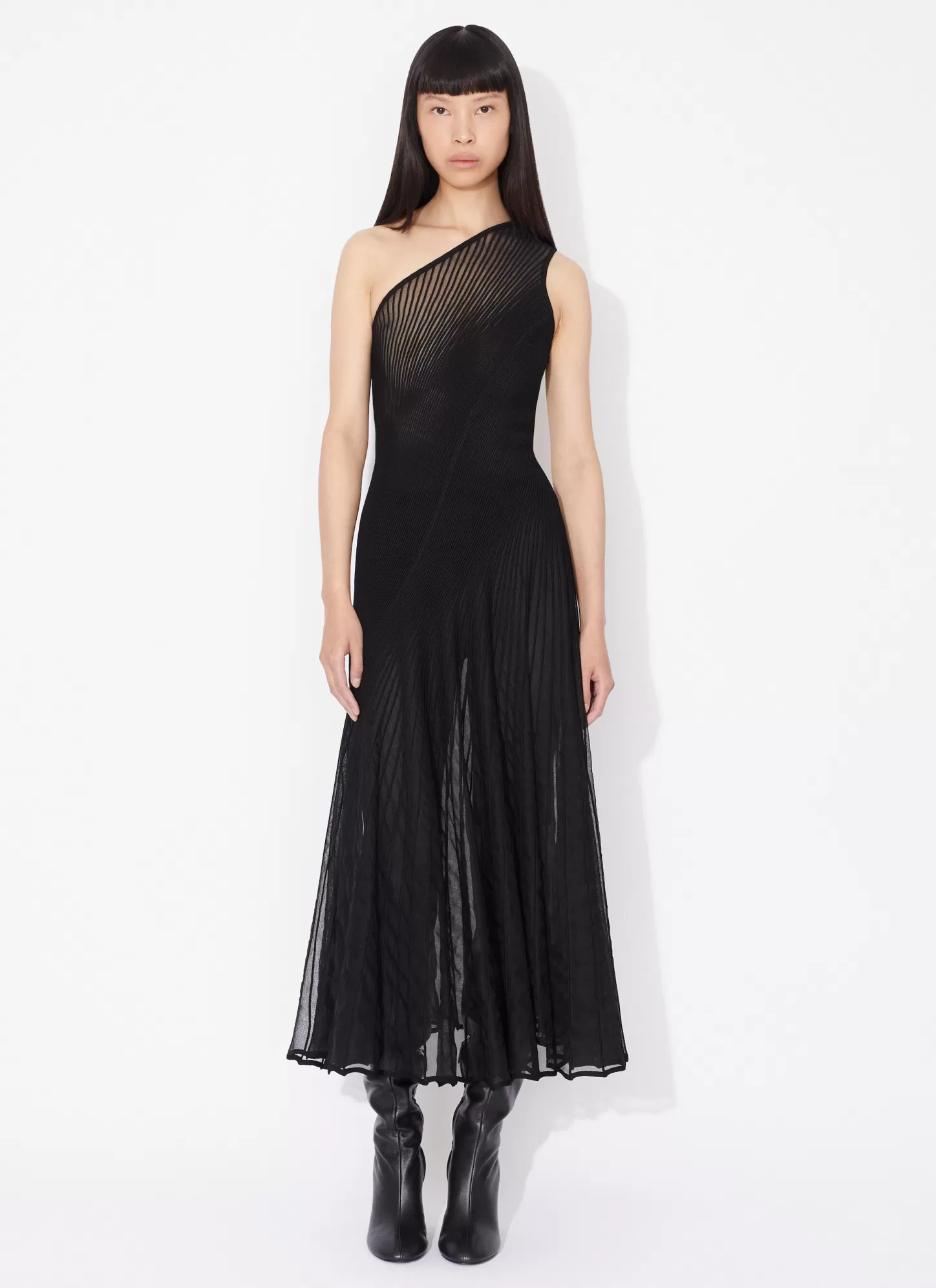 Alaïa Robes | ROBE EN MAILLE TWISTÉE ASYMÉTRIQUE