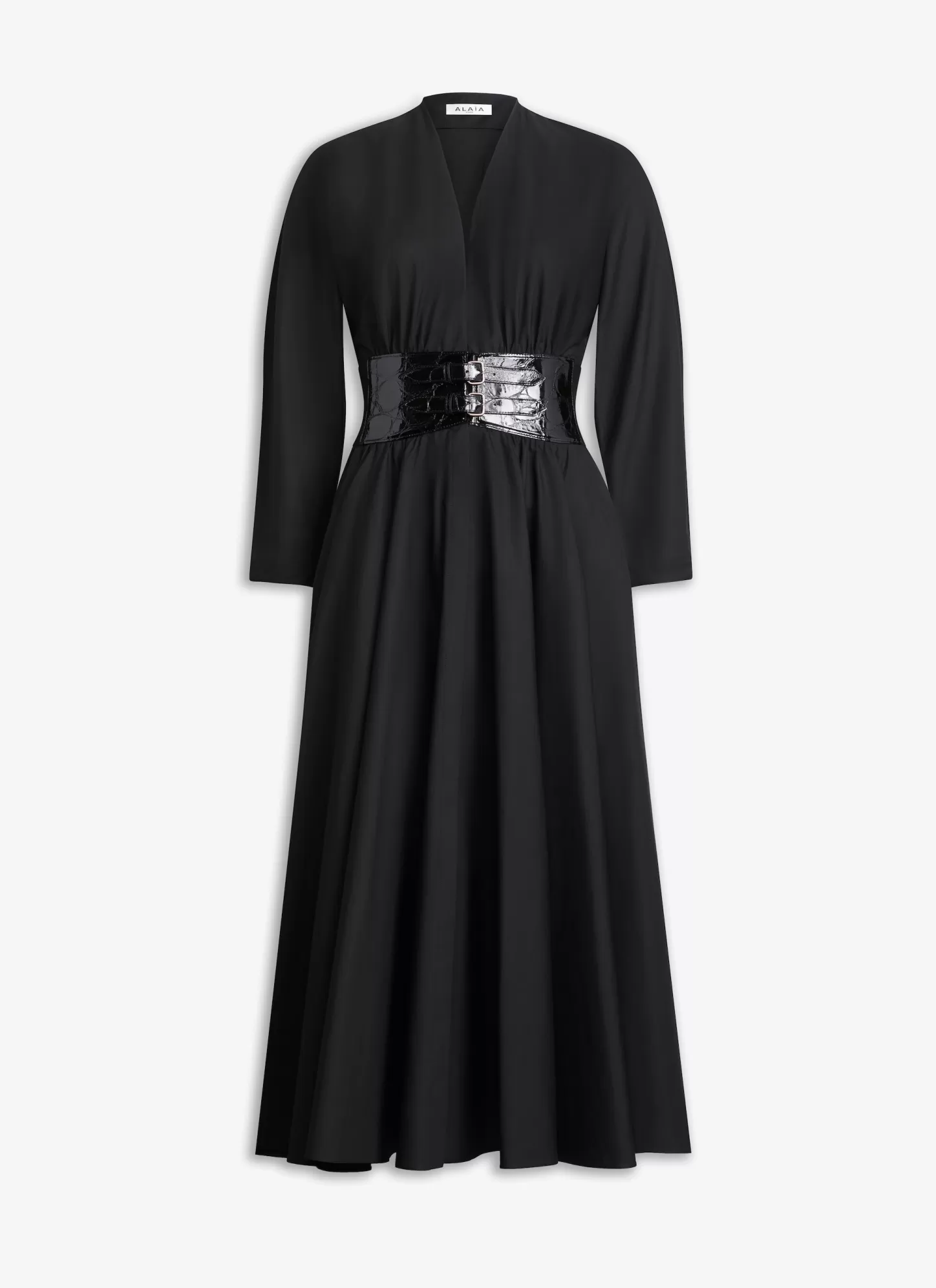 Alaïa Robes | ROBE EN POPELINE À CEINTURE CROISÉE