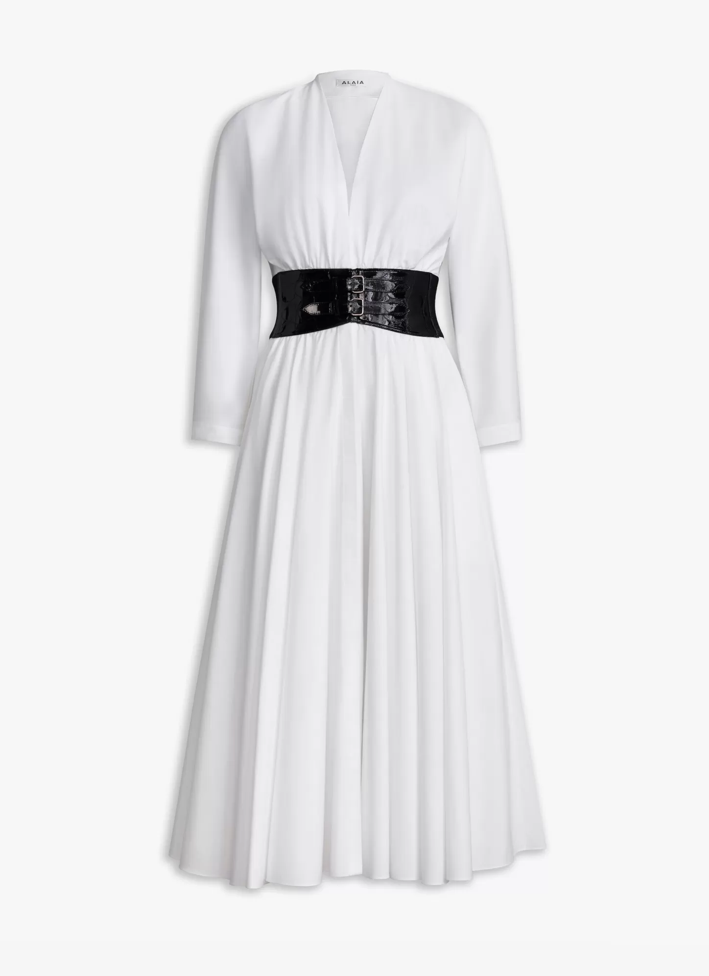 Alaïa Robes | ROBE EN POPELINE À CEINTURE CROISÉE