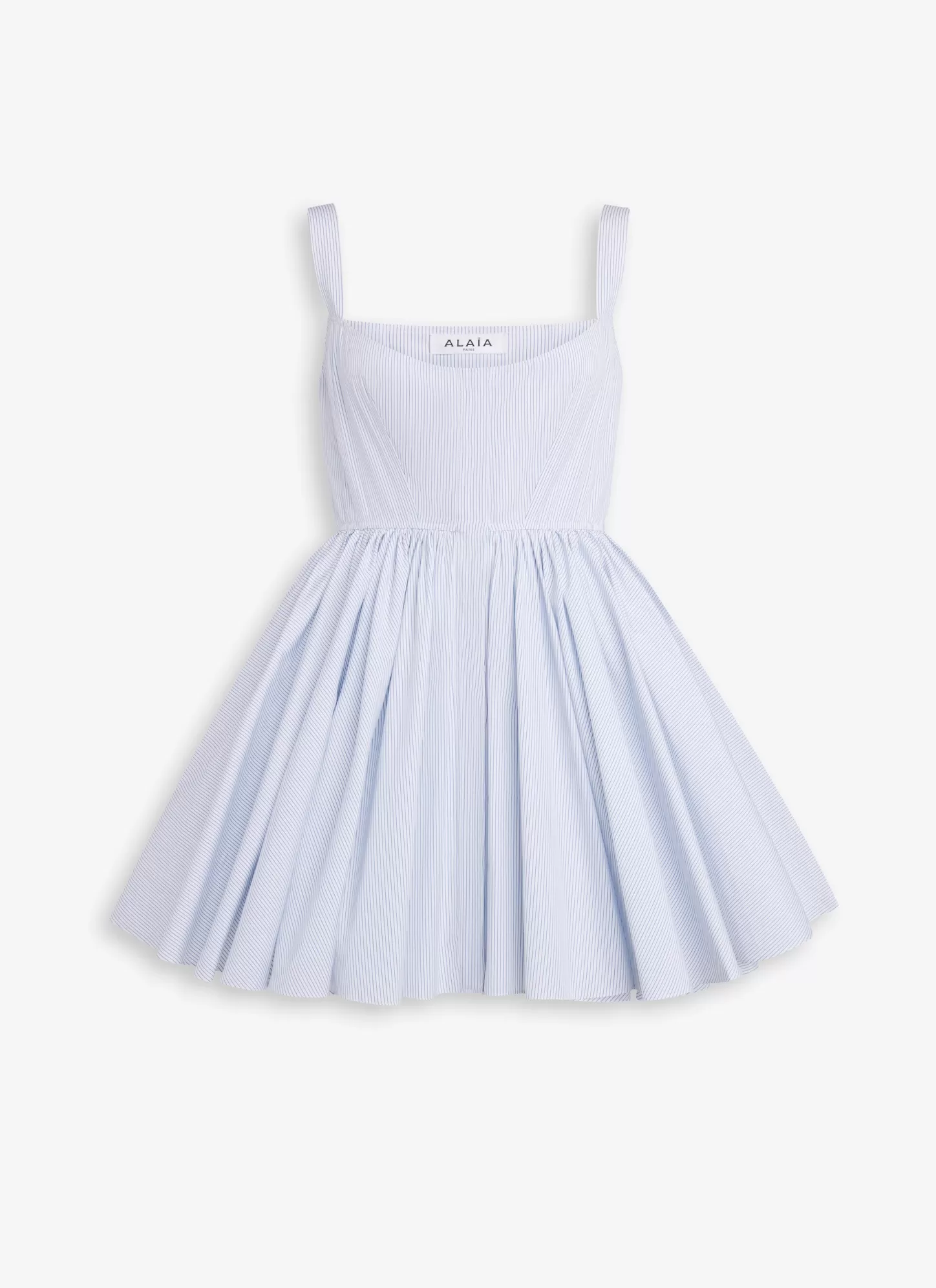 Alaïa Robes | ROBE PATINEUSE EN POPELINE DE COTON RAYÉE
