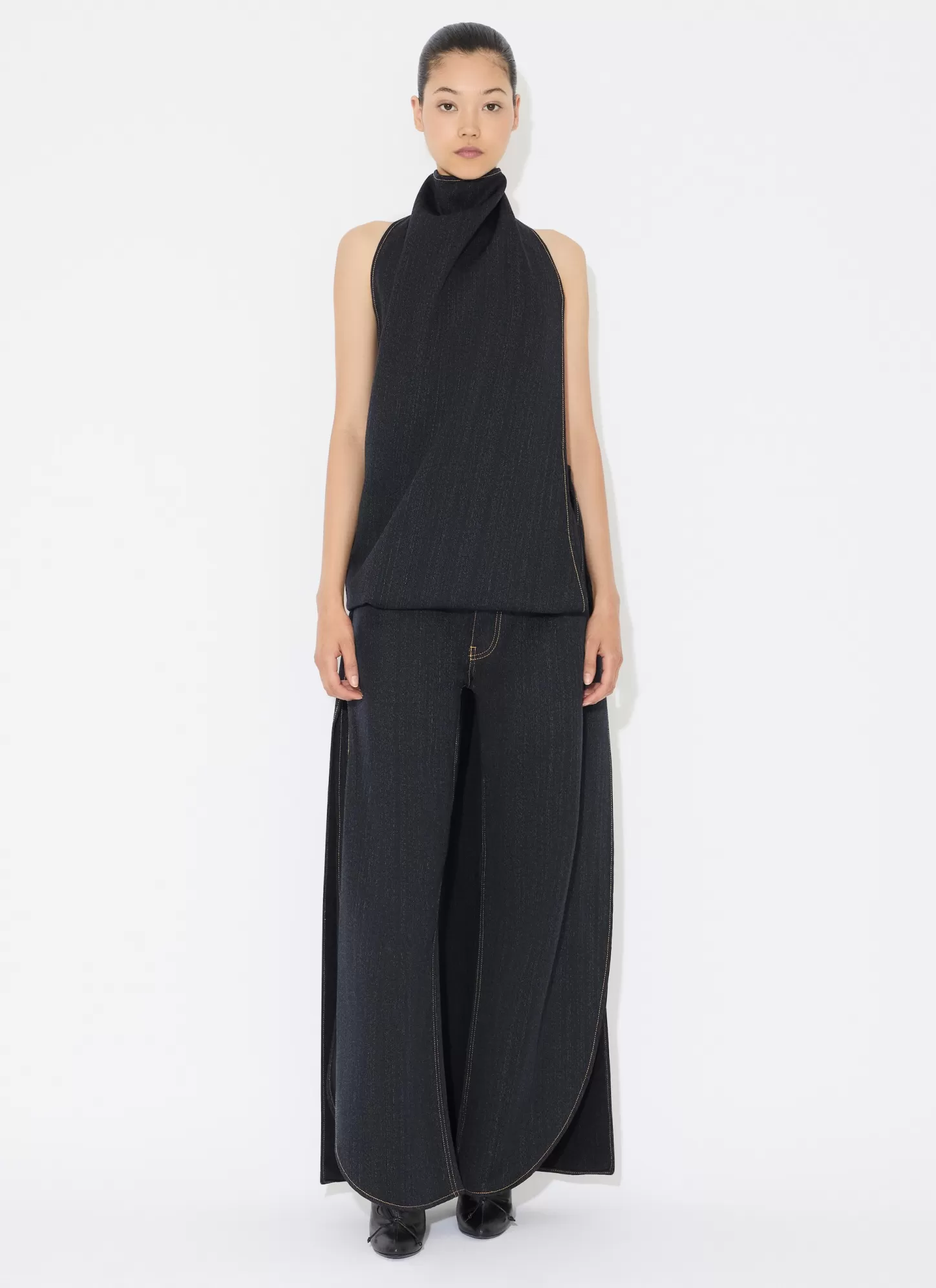 Alaïa Hauts Et Chemises | Denim | TOP CAPE EN DENIM DE LAINE